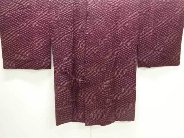 絞り網目模様道中着